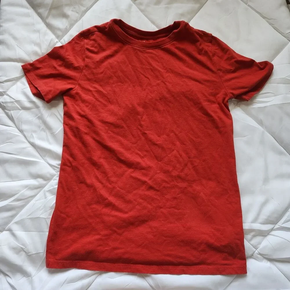 Cat & Jack Red Cotton Short Sleeve T-Shirt Size XL Youth